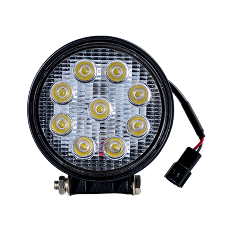 IP67 001 Wytrzymała, okrągła lampa robocza z 9 diodami LED do pojazdów przemysłowych
