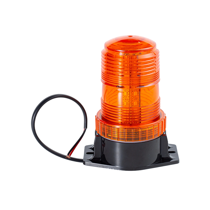 IP65 8W DC9-80V 360° Bursztynowe światło ostrzegawcze stroboskopowe dla wózków widłowych