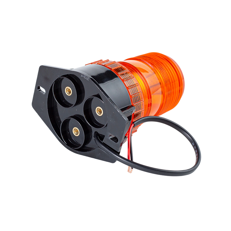 IP65 8W DC9-80V 360° Bursztynowe światło ostrzegawcze stroboskopowe dla wózków widłowych